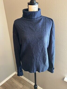 Vintage Carolyn Taylor L Blue Turtleneck Sweater
